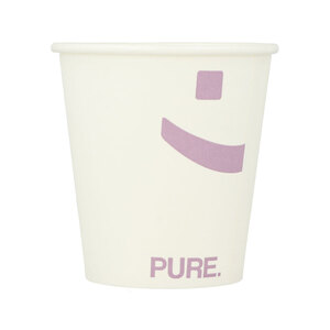 PURE BIO Gobelets en papier (à base d'eau-revêtement) 180ml - blanc